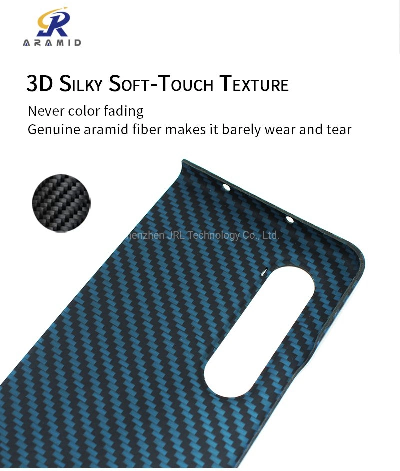 Multi Color Kevlar Phone Case for Samsung Z Fold 3 Cell Phone Carbon Fiber Cover